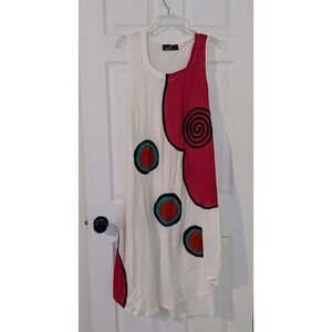 Junglee Billee Sleeveless Dress Abstract Print‎ Casual Free Size M/L/XL